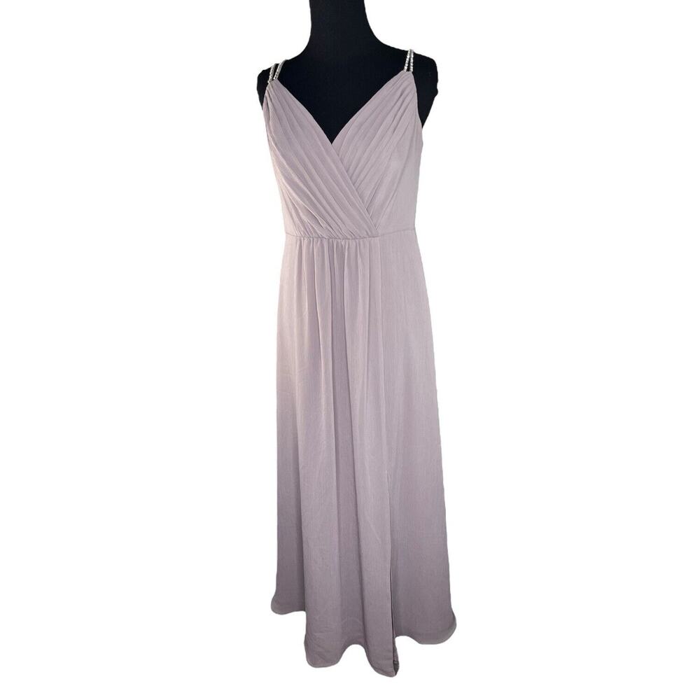 Davids Bridal Bridesmaid Formal Dress Sz 8 Chiffon Sweetheart Rhinestone Straps‎